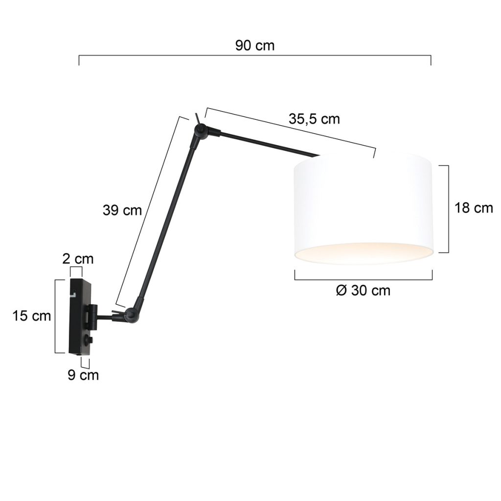 Wandlamp met verstelbare arm Steinhauer Prestige chic - Afbeelding 6
