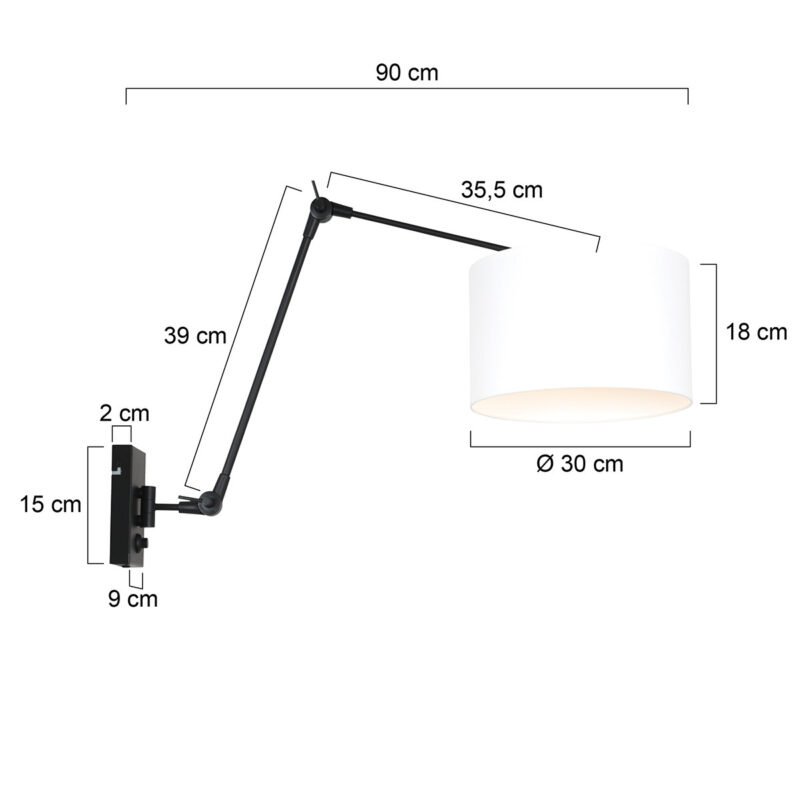 Wandlamp met verstelbare arm Steinhauer Prestige chic - Afbeelding 6