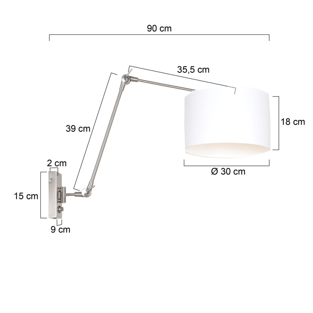 Wandlamp met zwenkbare arm Steinhauer Prestige chic - Afbeelding 6