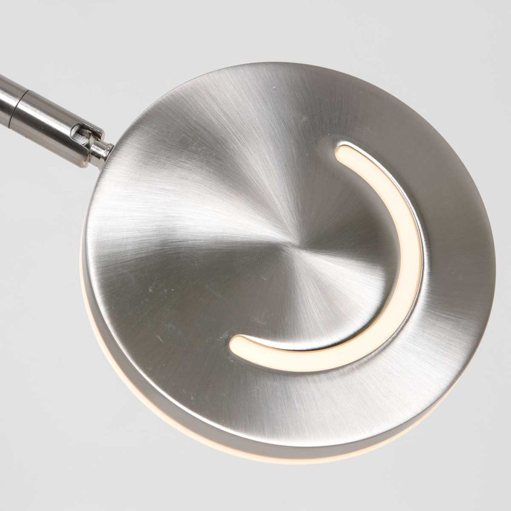 Verstelbare ronde staalkleurige wandlamp Steinhauer Soleil - Afbeelding 12
