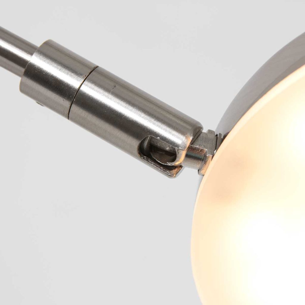 Verstelbare ronde staalkleurige wandlamp Steinhauer Soleil - Afbeelding 13