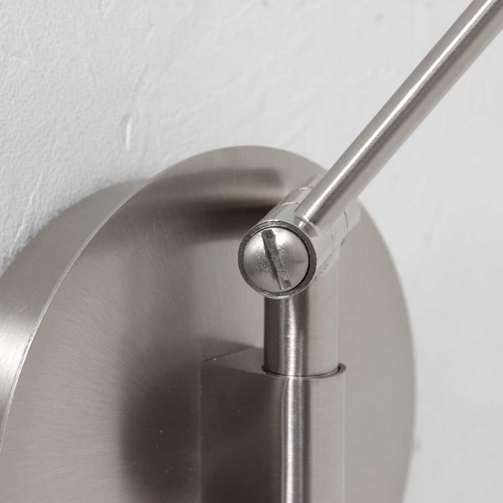 Verstelbare ronde staalkleurige wandlamp Steinhauer Soleil - Afbeelding 16
