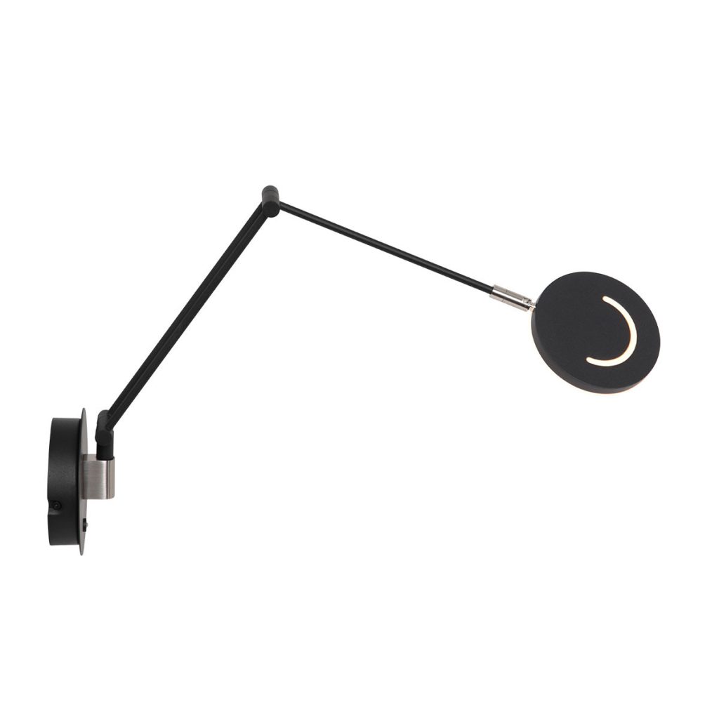 Flexibele zwarte wandlamp glasplaat Steinhauer Soleil - Afbeelding 2