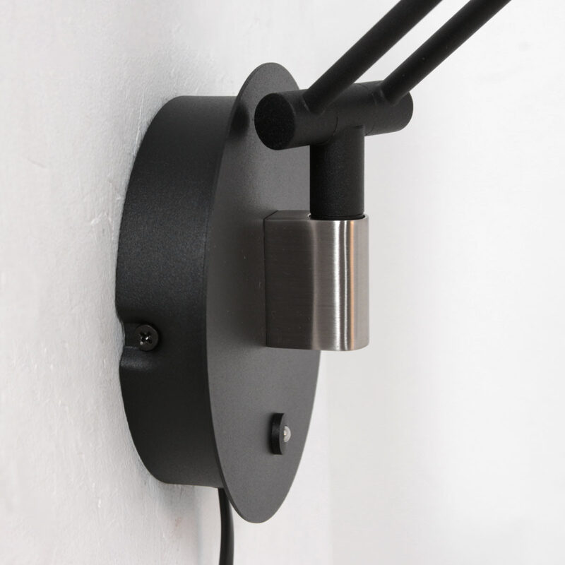 steinhauer-wandlamp-soleil-zwart-glasmetaal-bedlampje-led-3259zw-1