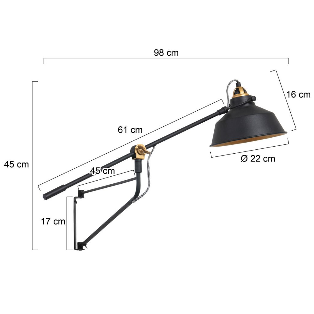 mexlite-wandlamp-nove-zwart-metaal-leeslamp-e27-3092zw-1