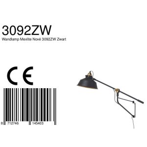 mexlite-wandlamp-nove-zwart-metaal-leeslamp-e27-3092zw-1