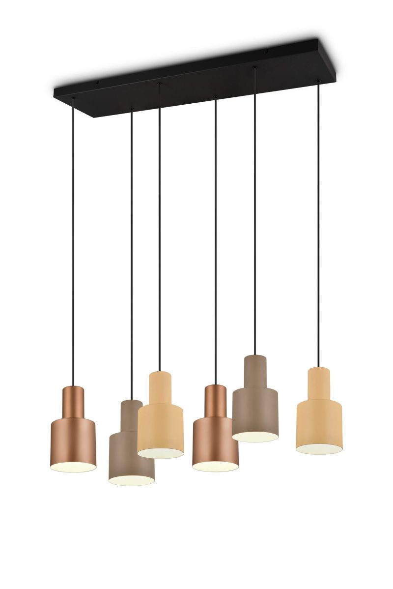Zes klassiek moderne hanglampen multicolor Agudo - Afbeelding 2