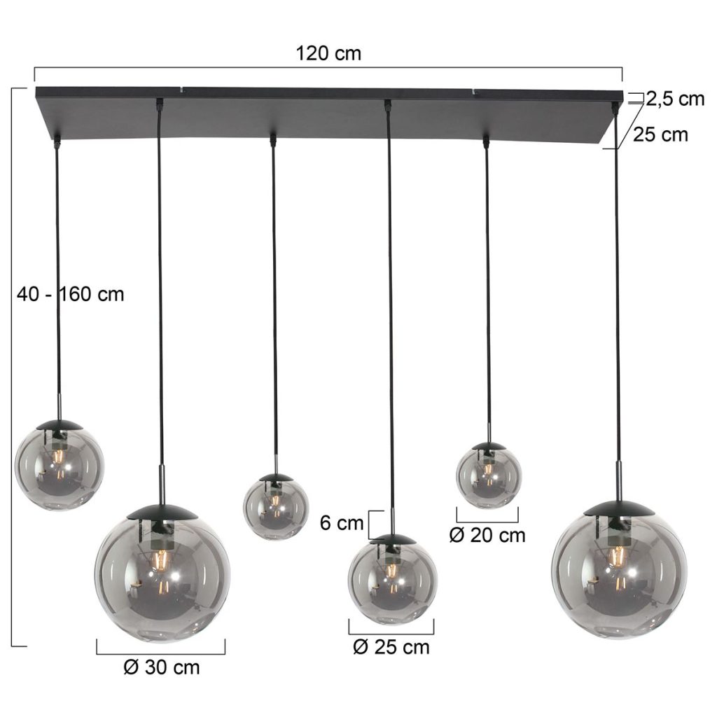 Zeslichts hanglamp Steinhauer Bollique led - Afbeelding 6