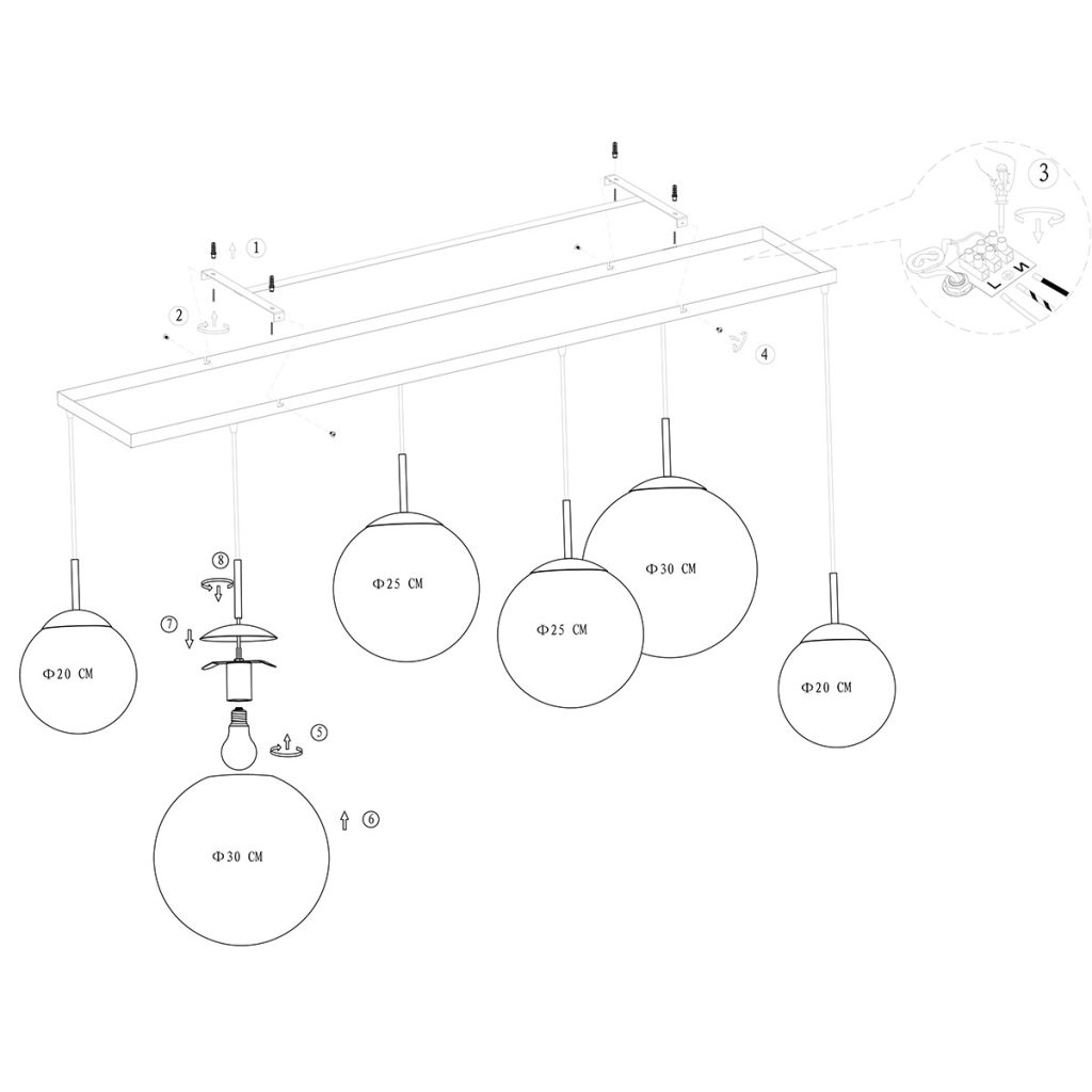 Zeslichts hanglamp Steinhauer Bollique led - Afbeelding 8