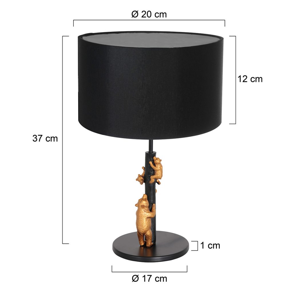 annelighting-tafellamp-animaux-zwart-metaalstof-ø20cm-e27-7203zw-1