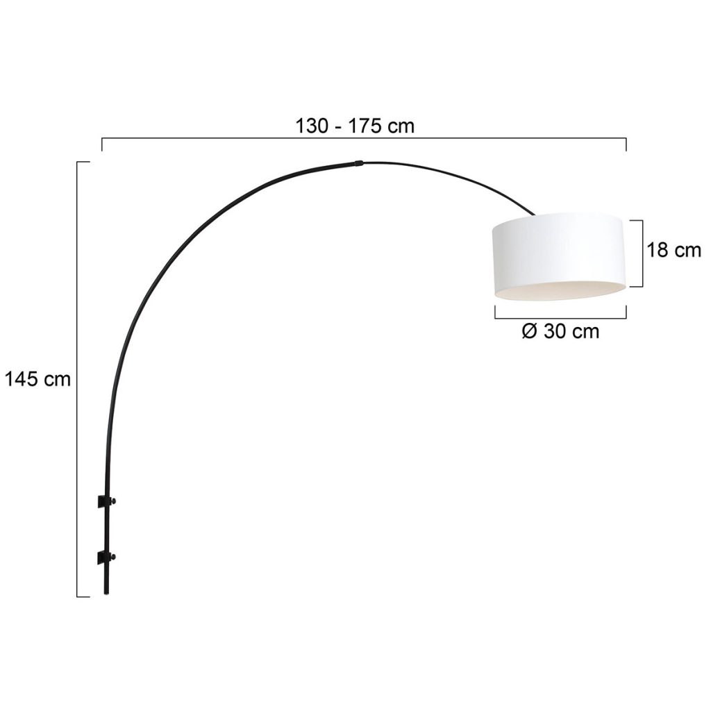 Zwarte boog wandlamp Steinhauer Sparkled light - Afbeelding 6