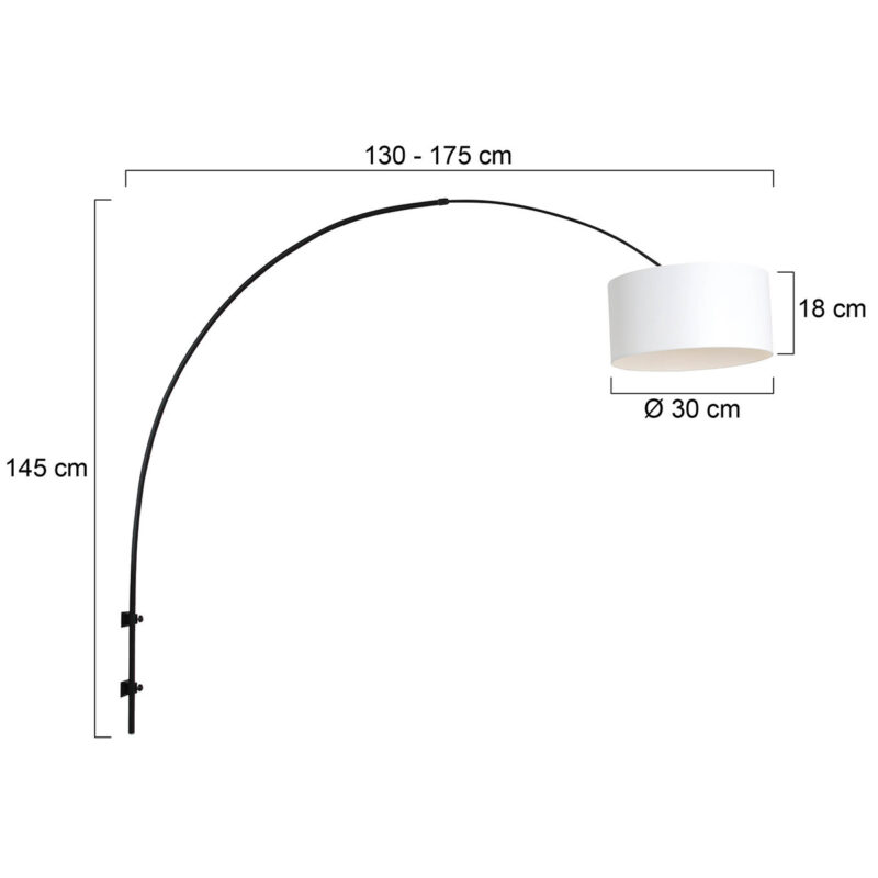 Zwarte boog wandlamp Steinhauer Sparkled light - Afbeelding 6