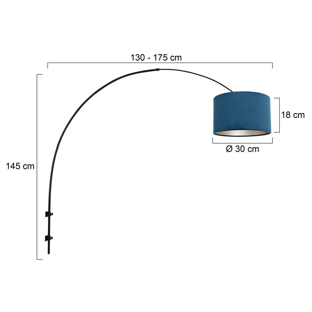 Zwarte boog wandlamp Steinhauer Gramineus - Afbeelding 6