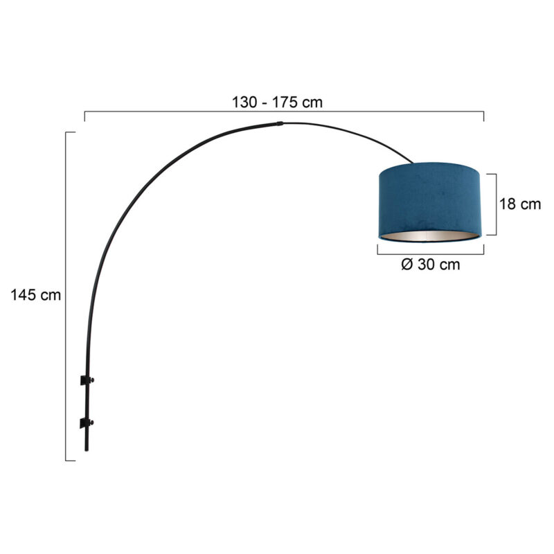 Zwarte boog wandlamp Steinhauer Gramineus - Afbeelding 6