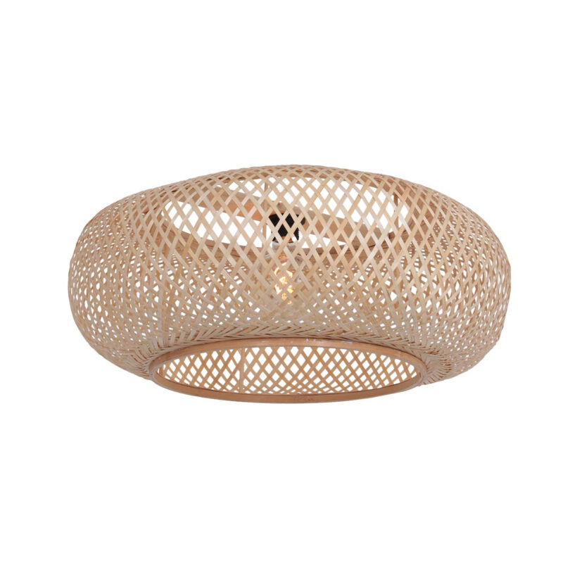Zwarte booglamp met bamboe kap Steinhauer Sparkled light - Afbeelding 4