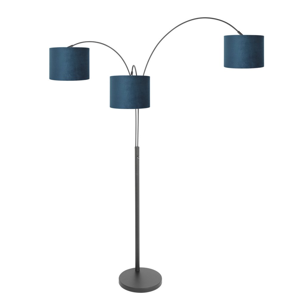 Zwarte booglamp met blauwe kappen Steinhauer Sparkled light - Afbeelding 14
