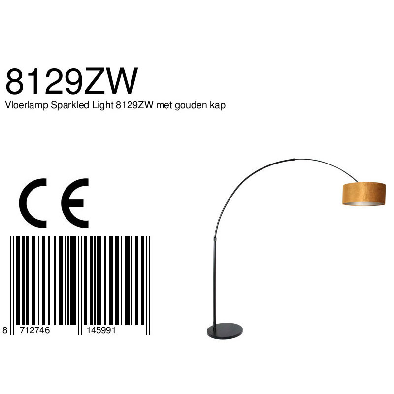 zwarte-booglamp-met-okergele-kap-steinhauer-sparkled-light-8129zw-6