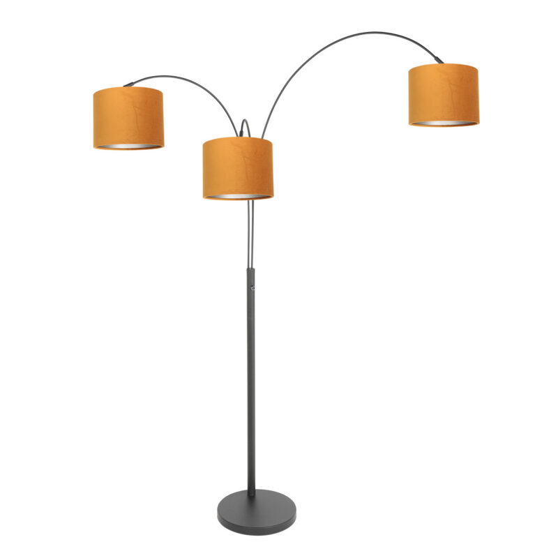 steinhauer-vloerlamp-sparkledlight-zwart-metaalveloursstof-booglamp-e27-3824zw--12