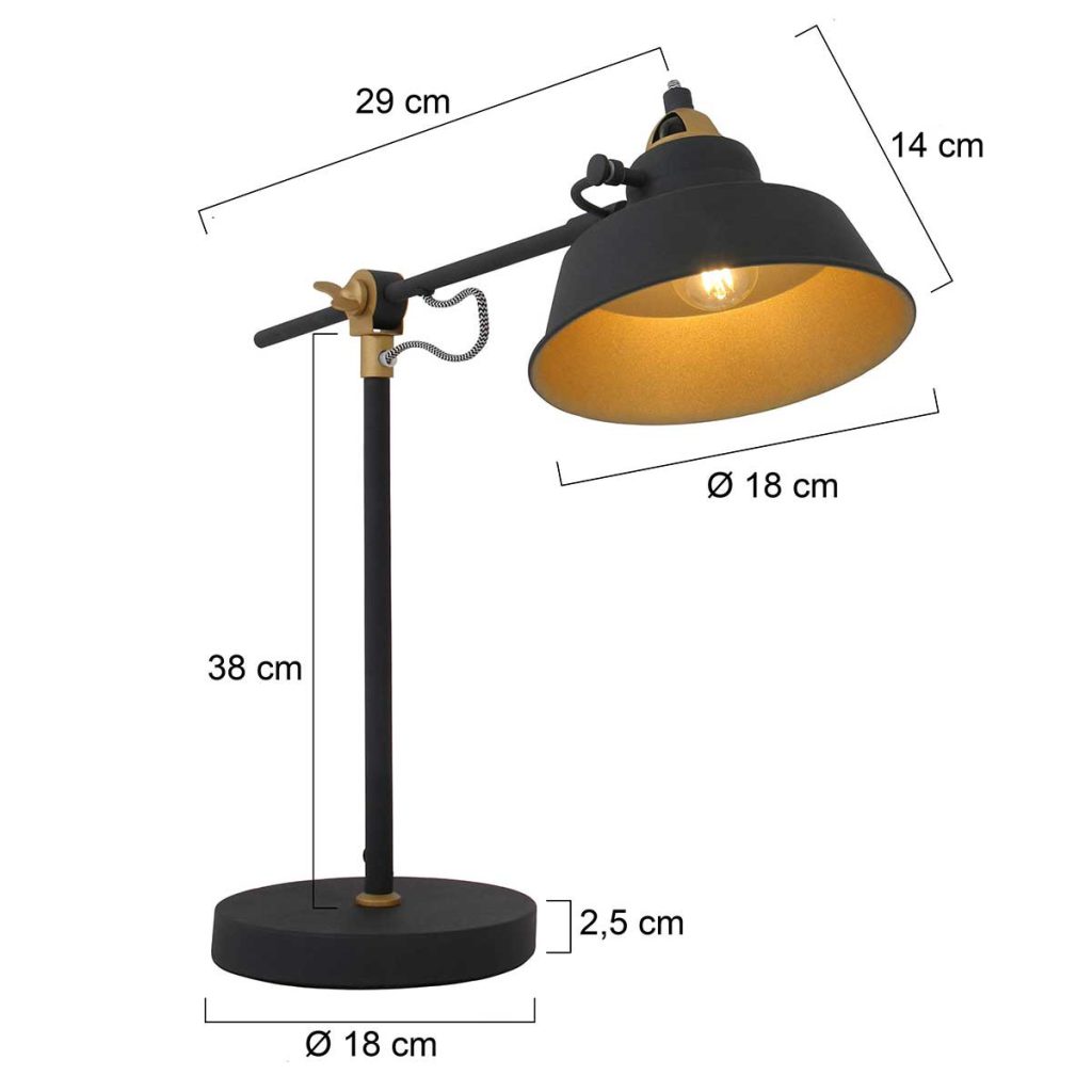 mexlite-tafellamp-nove-zwart-metaal-ø18cm-e27-1321zw-1