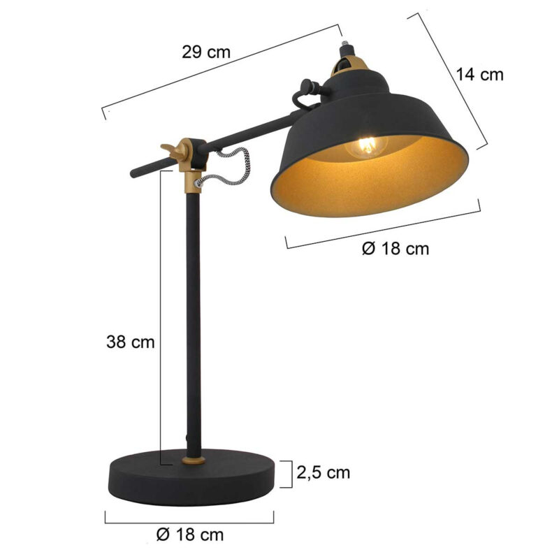 mexlite-tafellamp-nove-zwart-metaal-ø18cm-e27-1321zw-1