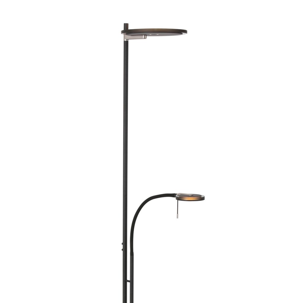 Zwarte design uplight met leeslicht Steinhauer Turound - Afbeelding 5