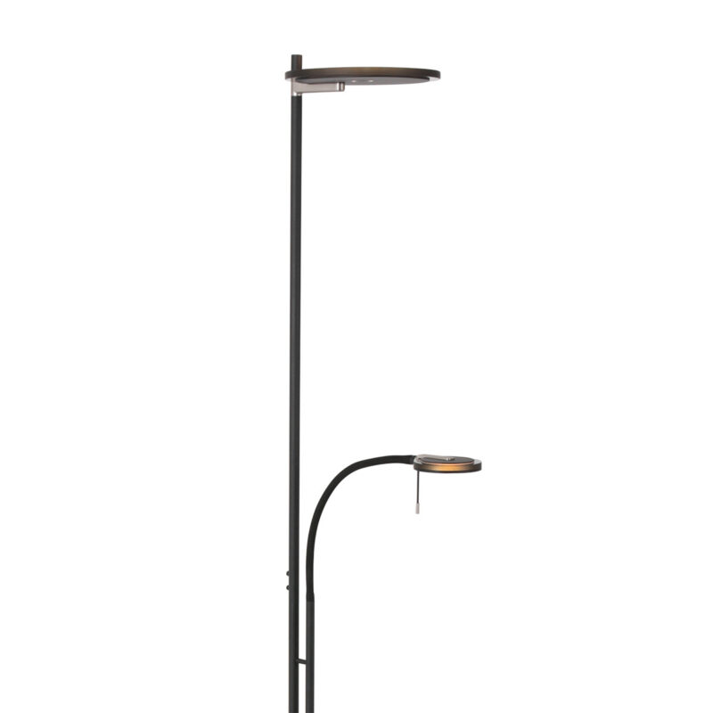 Zwarte design uplight met leeslicht Steinhauer Turound - Afbeelding 5