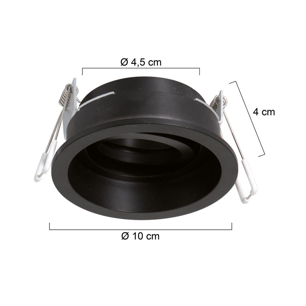 Moderne zwarte metalen spot Steinhauer Pelite spot - Afbeelding 6