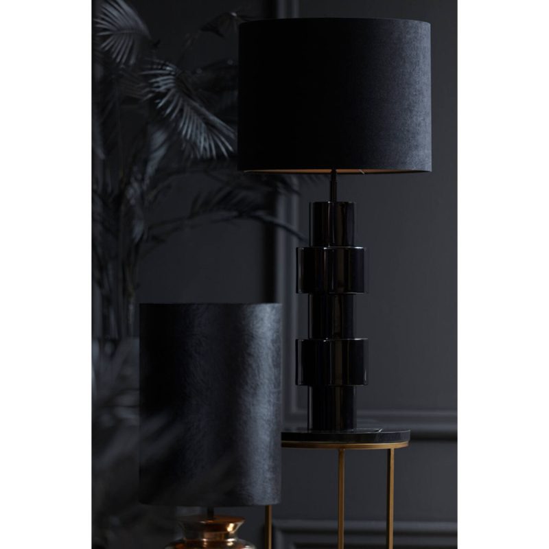 light&living-kap-velours-zwart-textiel-ø40cm-e27-2240322-1
