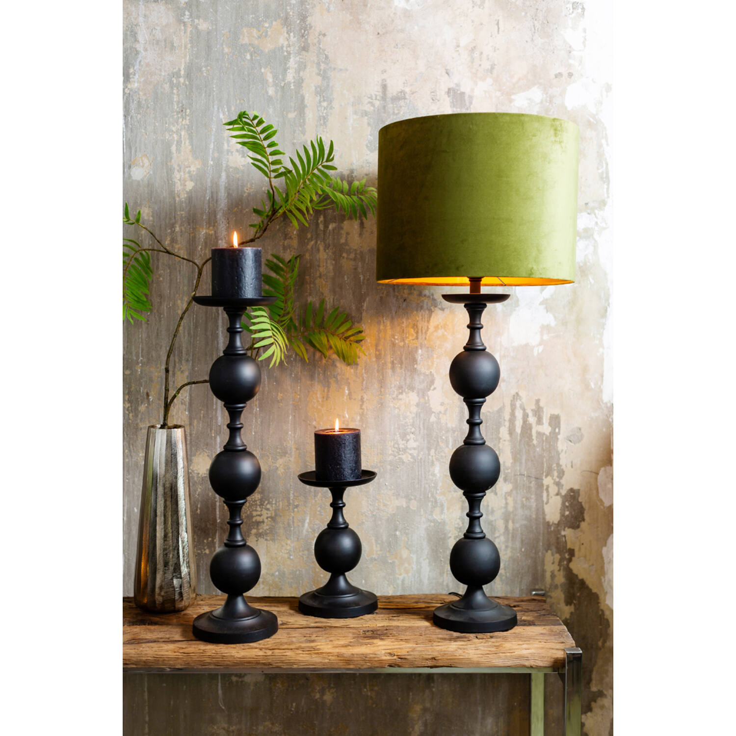 Zwarte lampenvoet Modern Light Living Lesane Directlampen