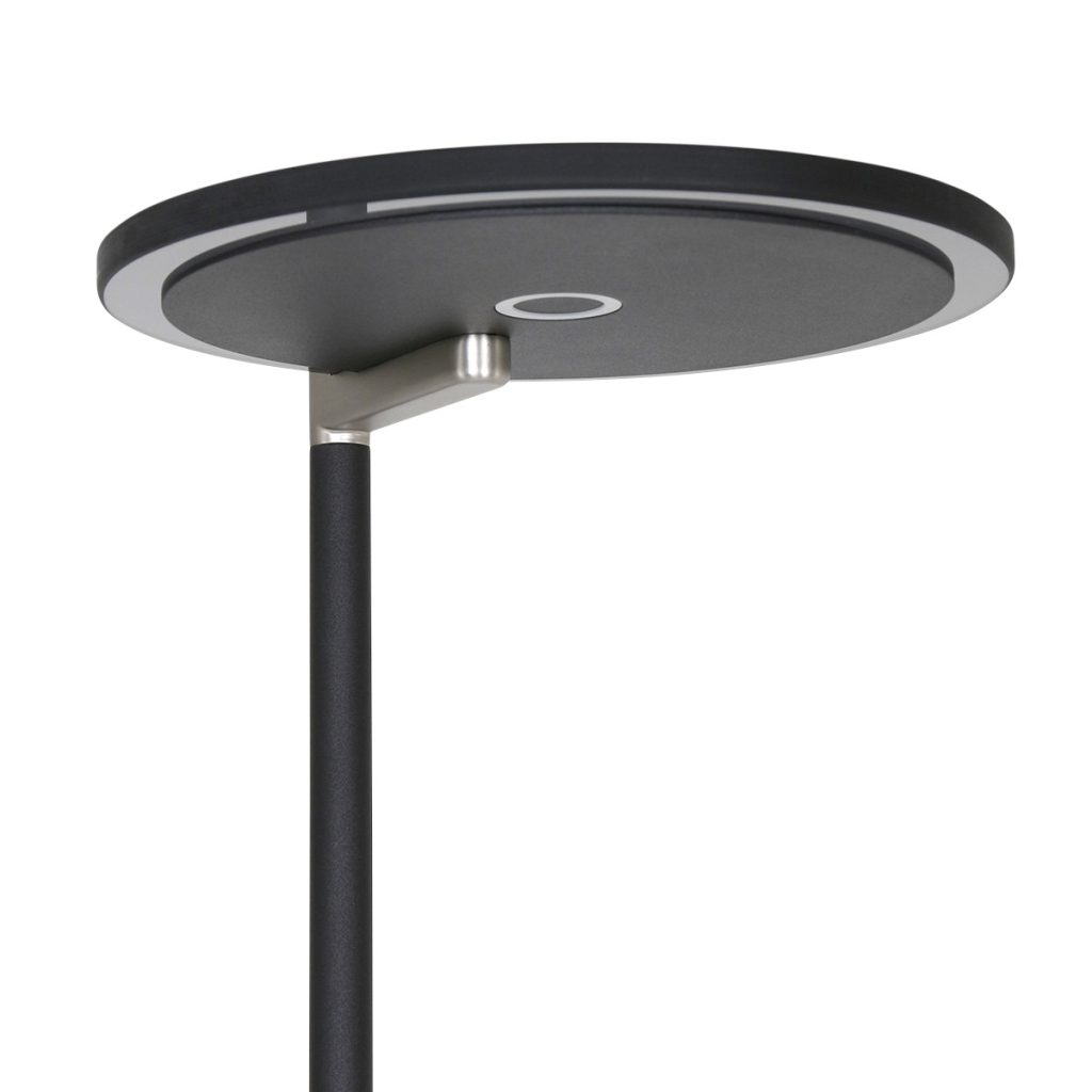 Zwarte moderne leeslamp met zwart glas Steinhauer Turound - Afbeelding 11