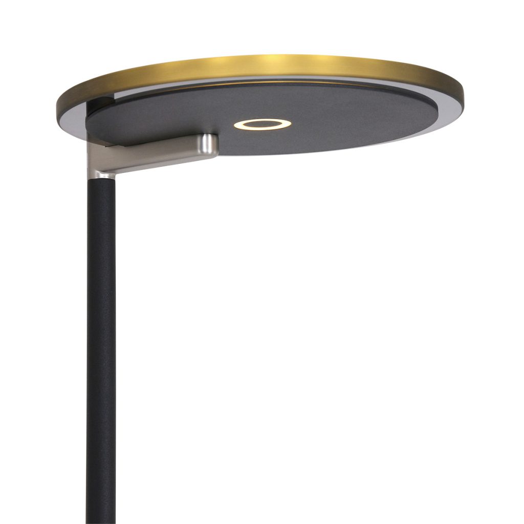Zwarte moderne leeslamp met zwart glas Steinhauer Turound - Afbeelding 12