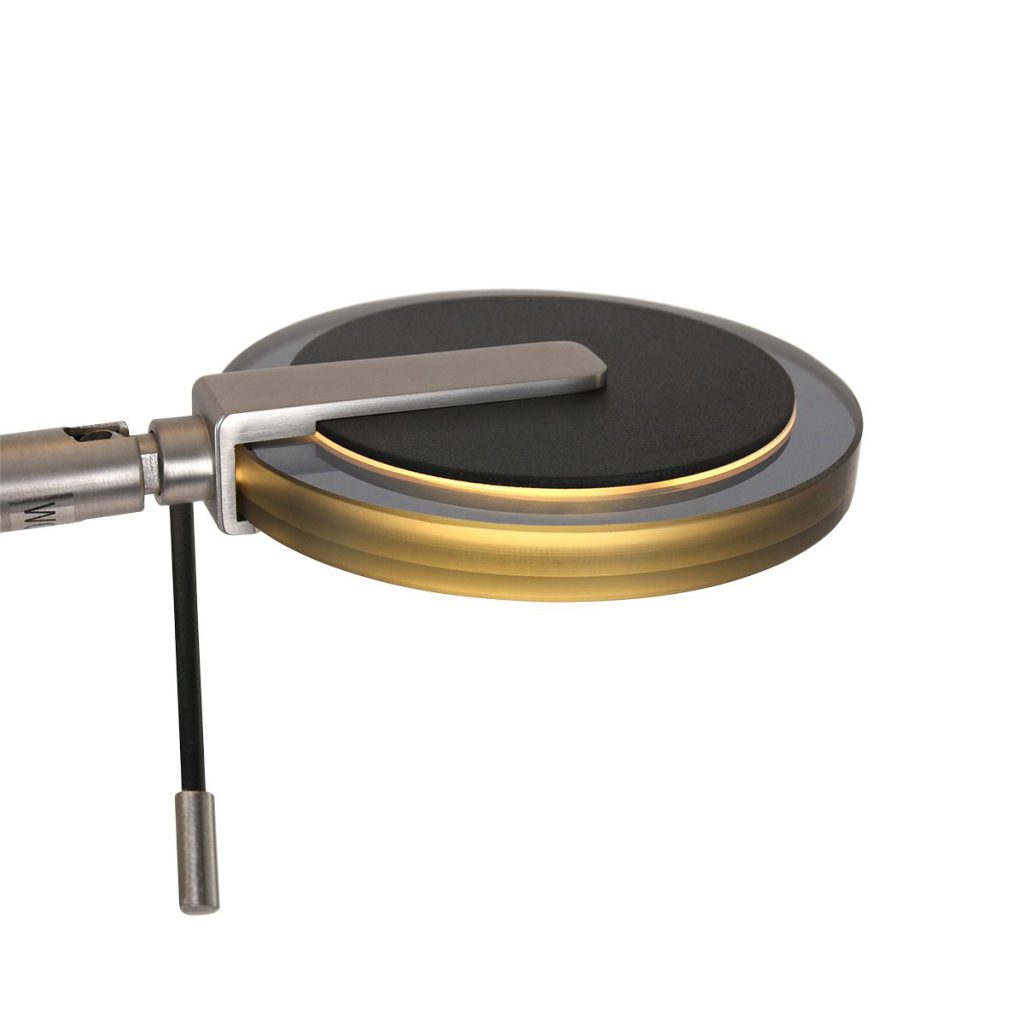 Zwarte moderne leeslamp met zwart glas Steinhauer Turound - Afbeelding 15