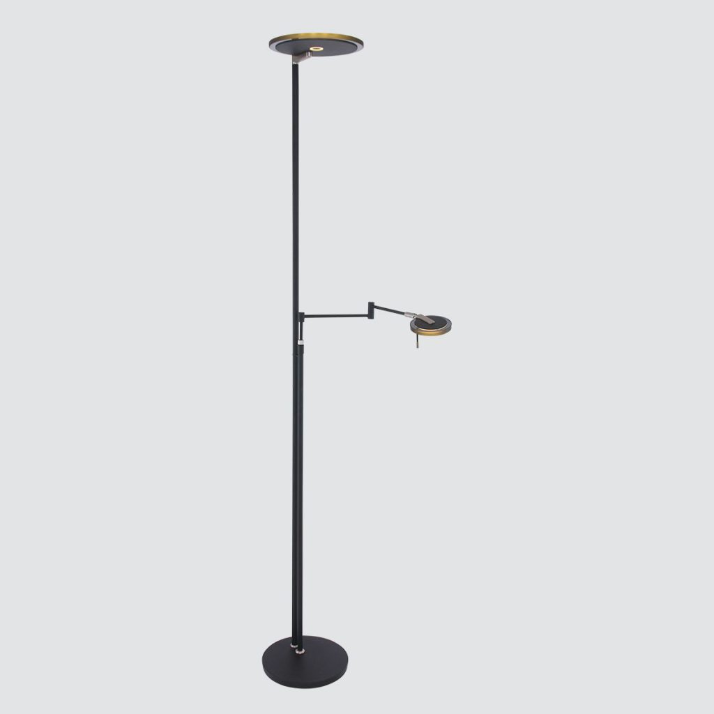 Zwarte moderne leeslamp met zwart glas Steinhauer Turound - Afbeelding 20
