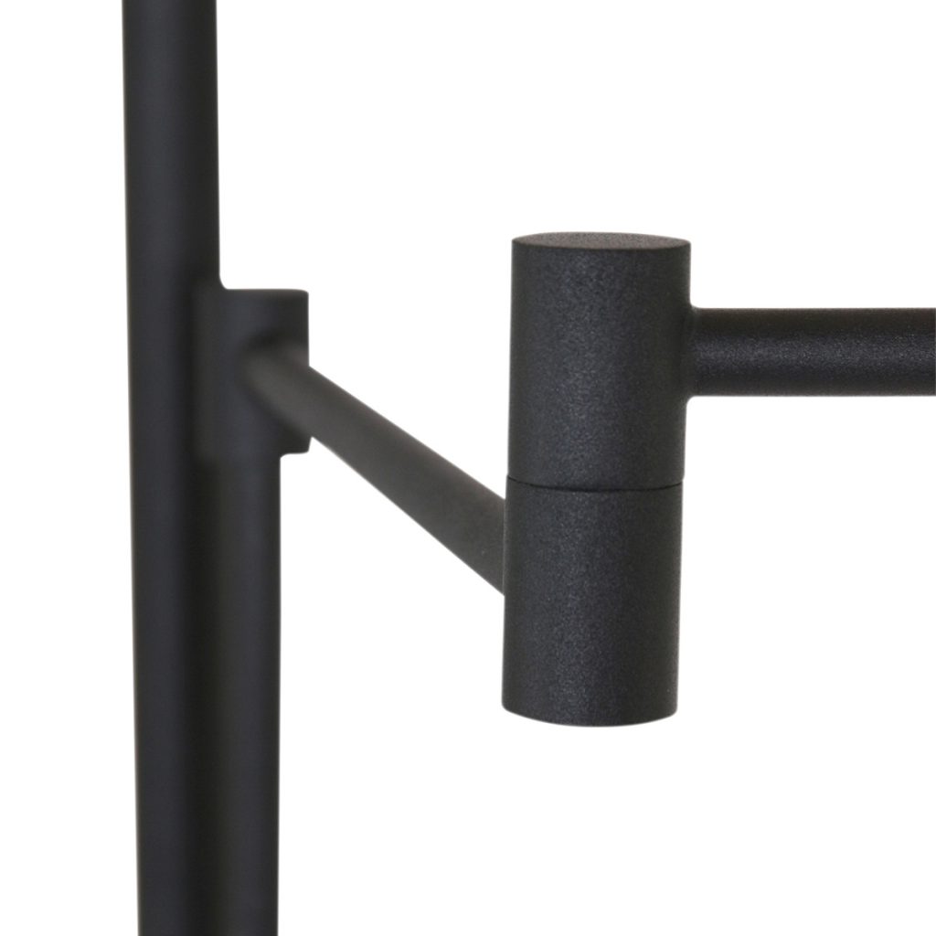 Zwarte moderne leeslamp met zwart glas Steinhauer Turound - Afbeelding 6