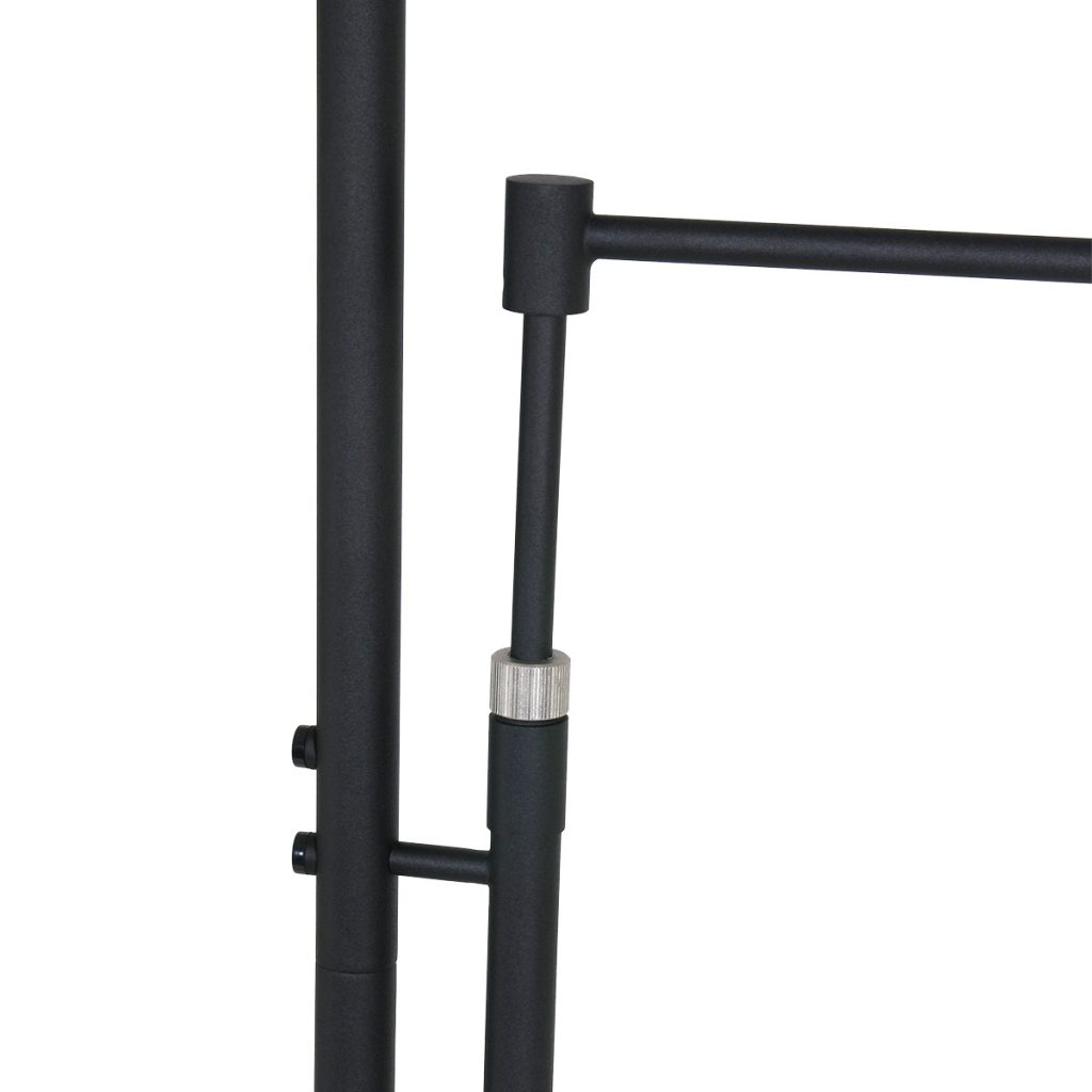 Zwarte moderne leeslamp met zwart glas Steinhauer Turound - Afbeelding 7