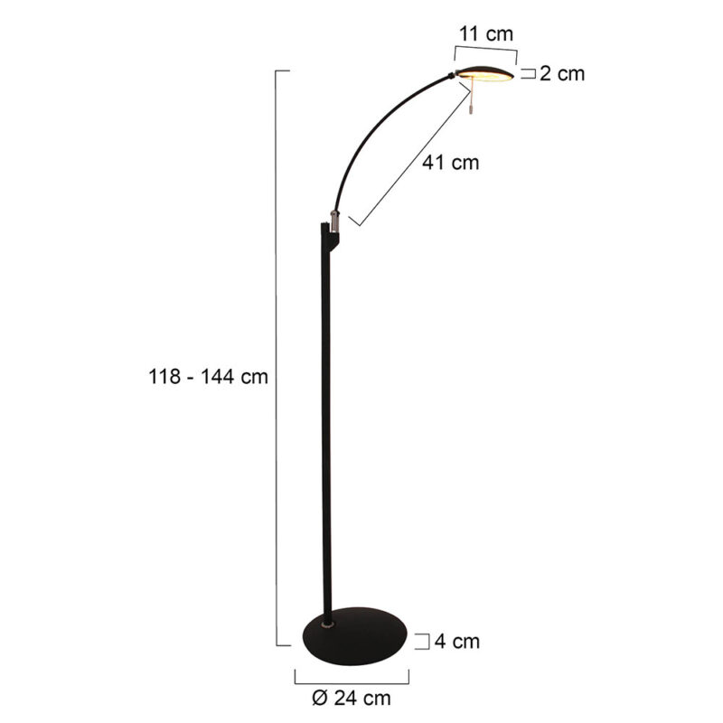 Zwarte leeslamp Steinhauer Zenith led - Afbeelding 8