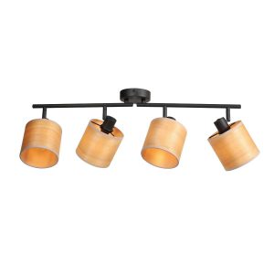 zwarte-moderne-plafondlamp-vier-lichts-spot-steinhauer-bambus-naturel-en-zwart-3668zw-1