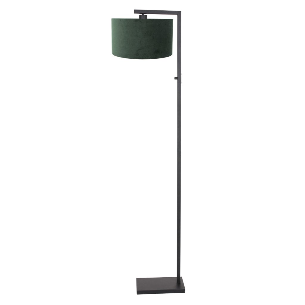 zwarte-moderne-vloerlamp-met-groene-kap-steinhauer-stang-8219zw