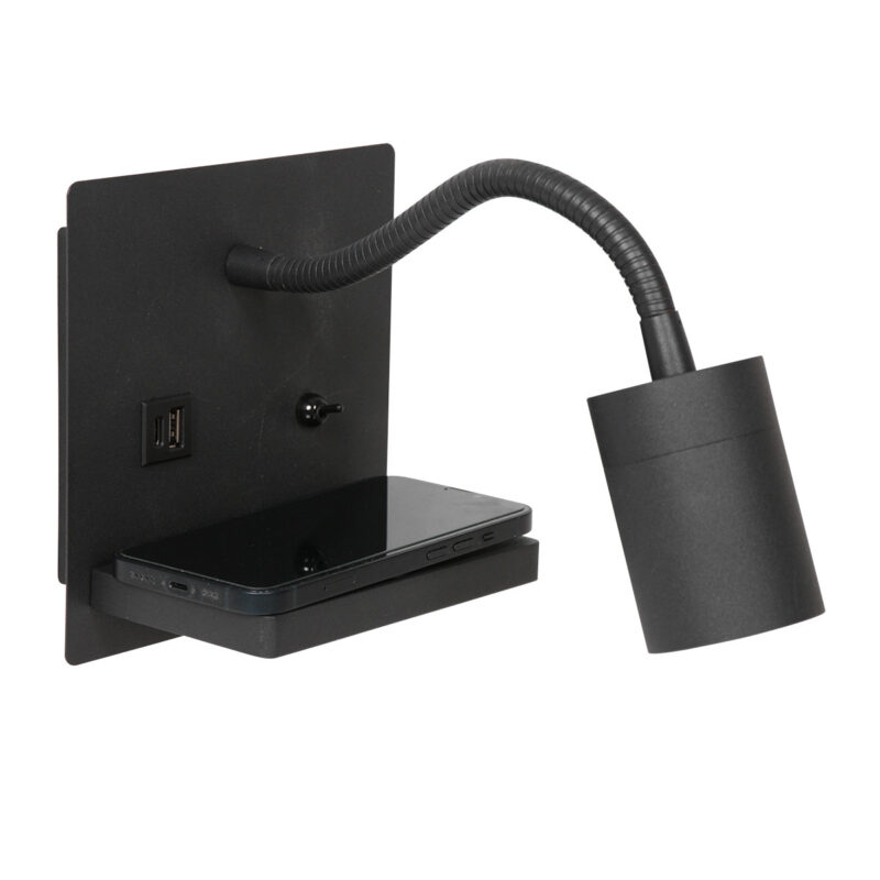 mexlite-wandlamp-upround-zwart-metaal-bedlampje-gu10-3654zw-1