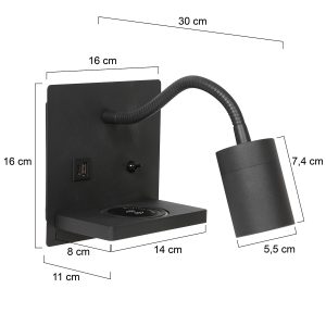 mexlite-wandlamp-upround-zwart-metaal-bedlampje-gu10-3654zw-1