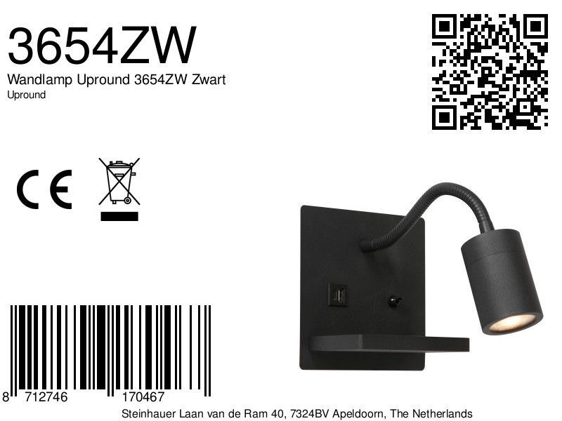 zwarte-moderne-wandlamp-verstelbaar-wandlamp-mexlite-upround-zwart-3654zw-7