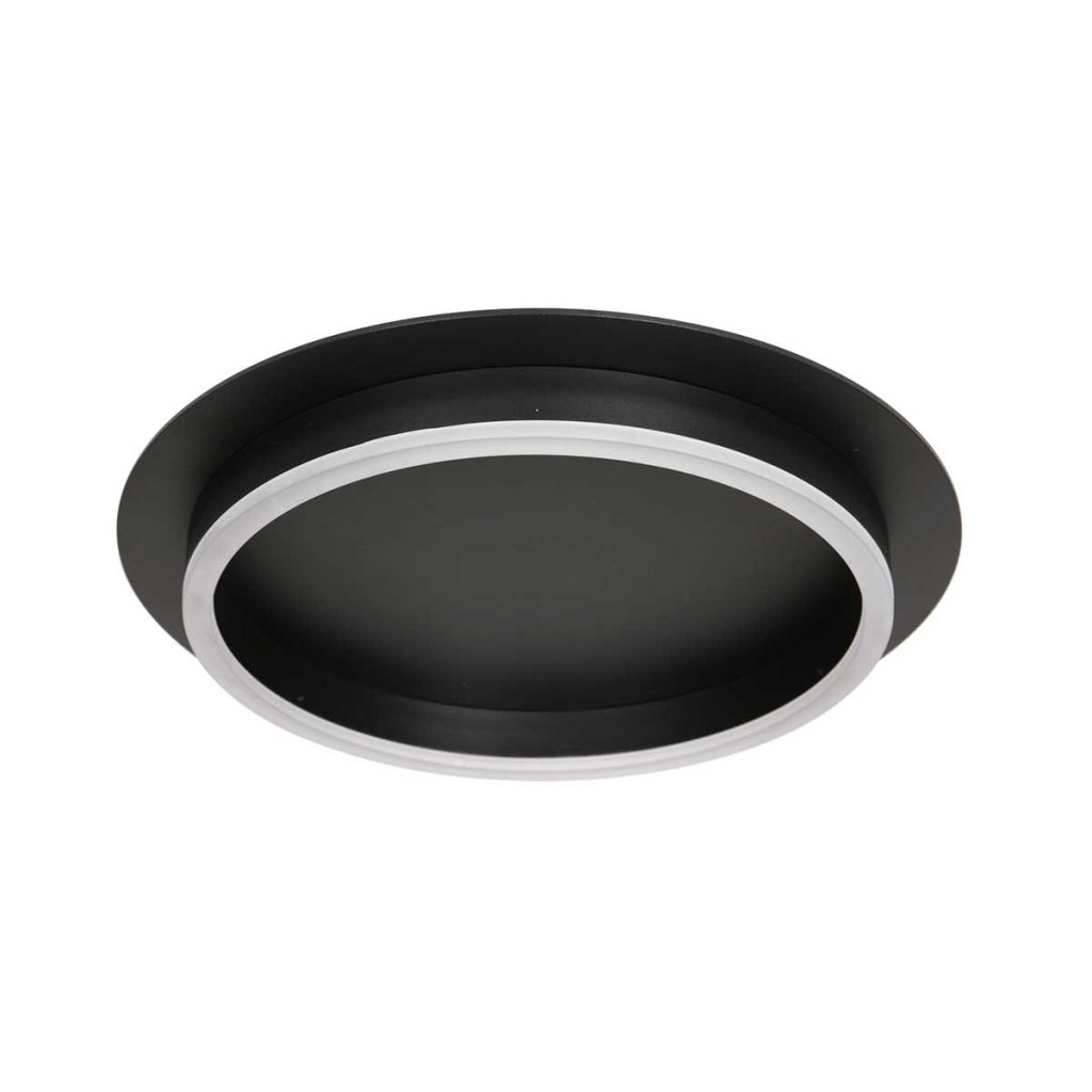 Zwarte plafondlamp met ronde verlichting Steinhauer Ringlux - Afbeelding 2