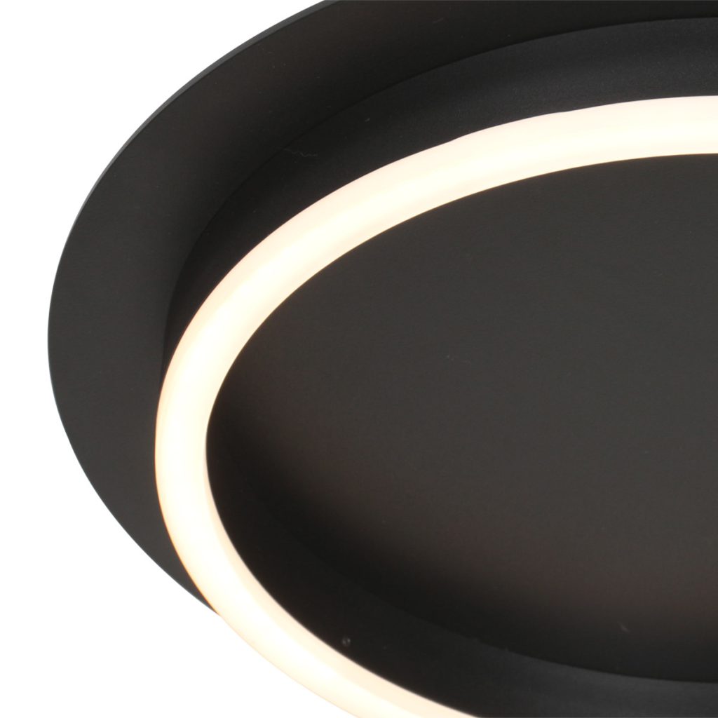 Zwarte plafondlamp met ronde verlichting Steinhauer Ringlux - Afbeelding 4