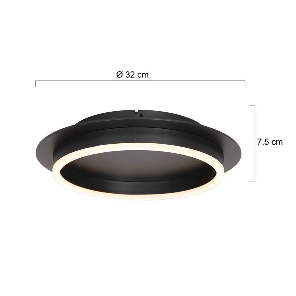 zwarte-plafondlamp-met-ronde-verlichting-plafonnieres-steinhauer-ringlux-zwart-3655zw-6