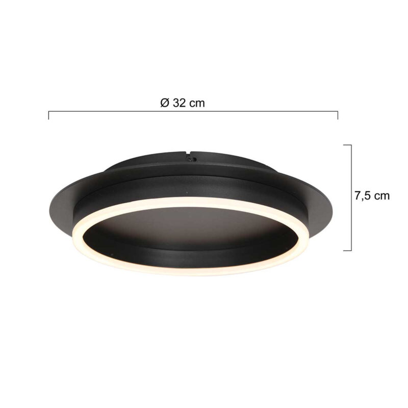 steinhauer-plafonniere-ringlux-zwart-metaal-ø32cm-led-3655zw-1