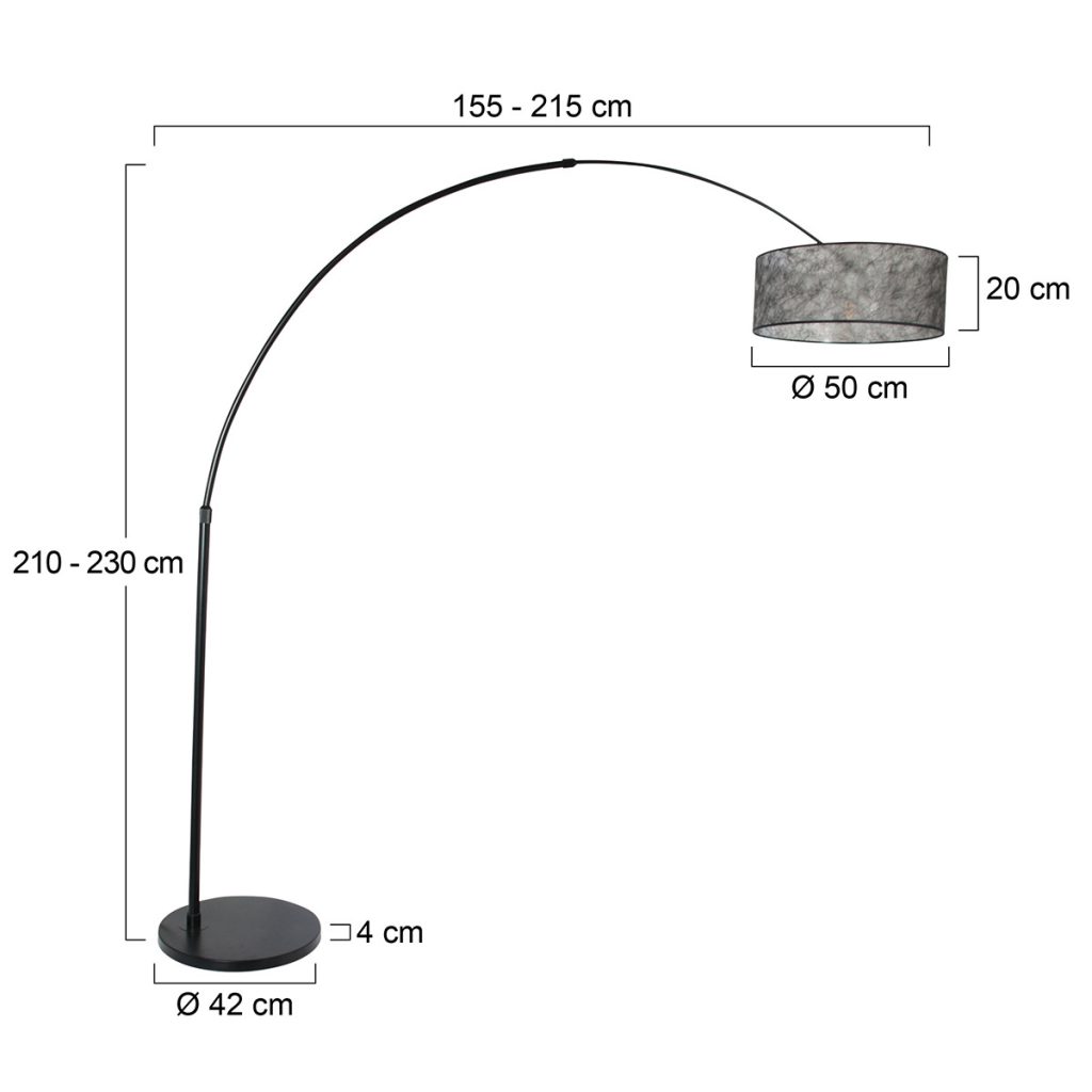 Zwarte staande lamp Steinhauer Sparkled light - Afbeelding 7