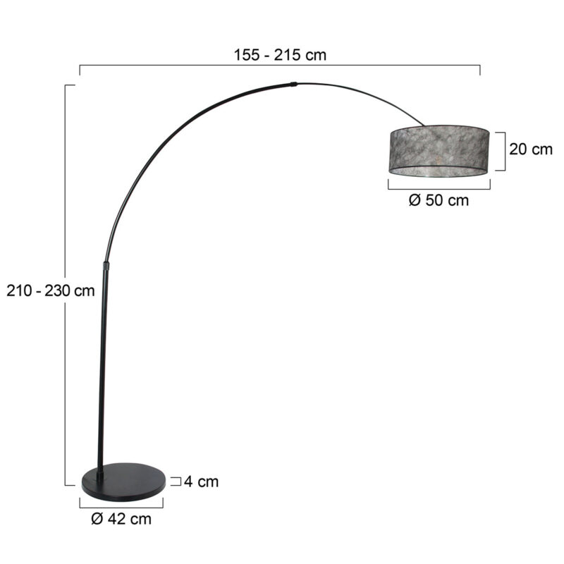 Zwarte staande lamp Steinhauer Sparkled light - Afbeelding 7