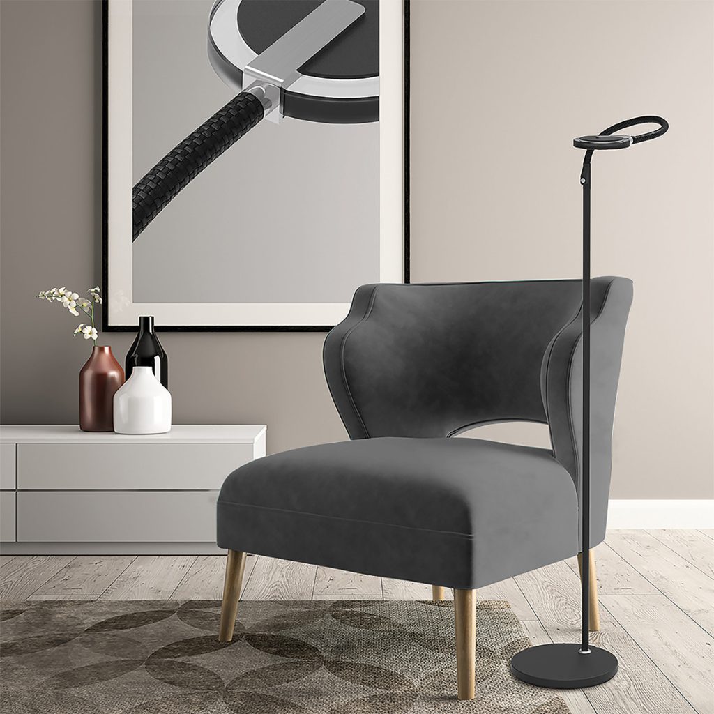 Zwarte staande LED leeslamp Steinhauer Turound - Afbeelding 4