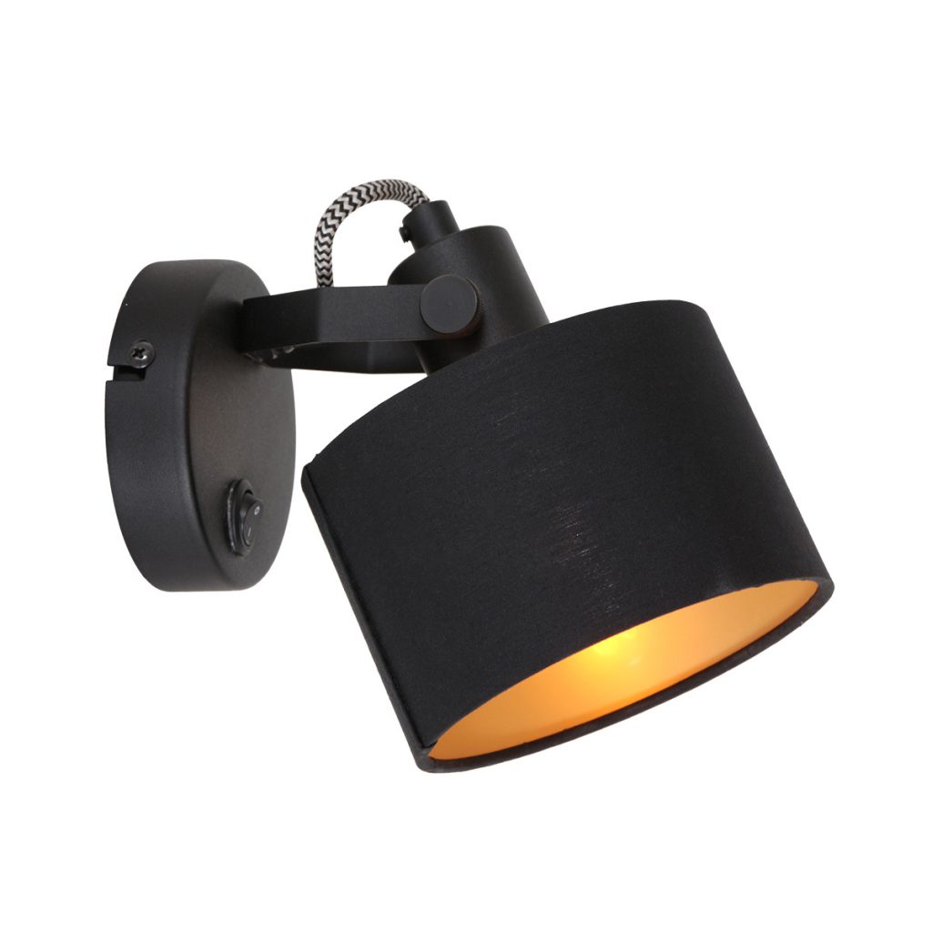 zwarte-wandlamp-met-stoffenkap-mexlite-ornoir-3333zw