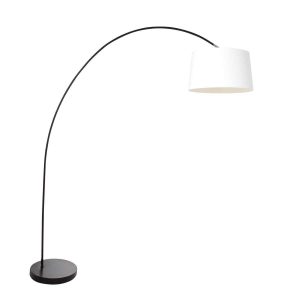 booglamp-solva-3904zw-met-een-wit-grof-linnen-lampenkap-vloerlamp-mexlite-solva-wit-en-zwart-3904zw